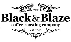 The Black & Blaze Coffee Roasting Company Logo Kaffeemaschinen Kaffeemühlen