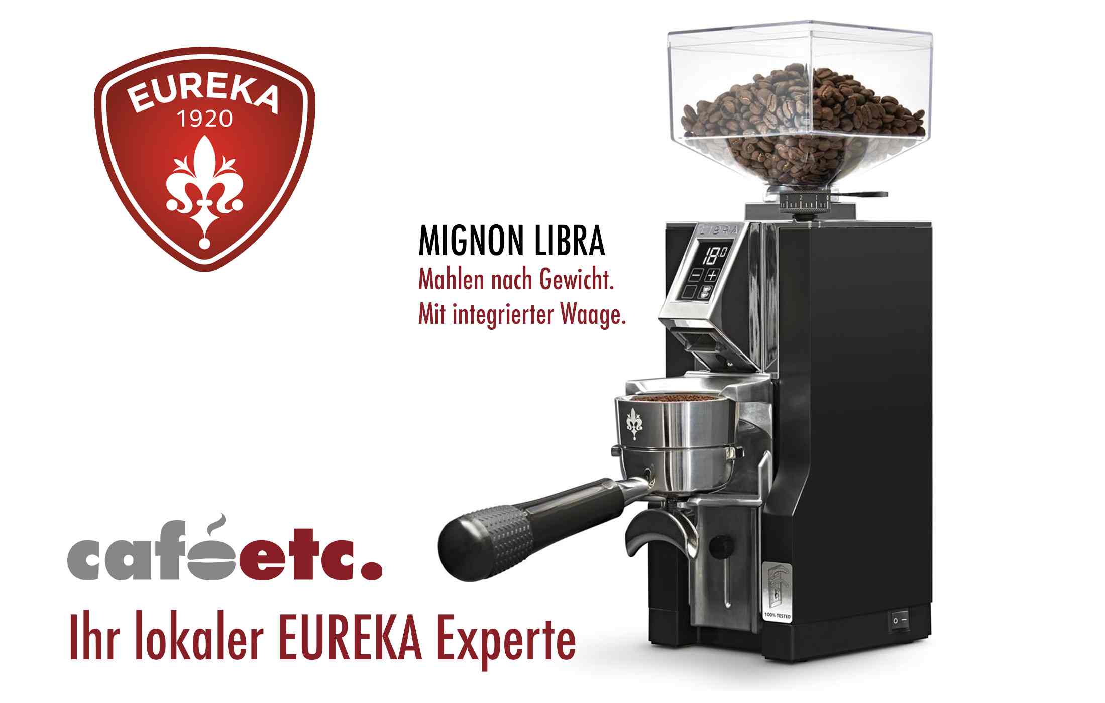 Eureka Mignon Libra Schwarz Kaffeemühle caféetc. Dübendorf Zürich Schweiz